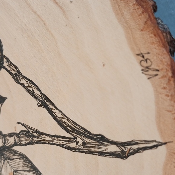 Magnolia Blooms on Basswood Slab Hand Crafted Original Unique Art #eshopchicago - Picture 4 of 9